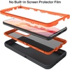 image:imageMXX Case Compatible with Galaxy S21 Ultra Case 3Layer Super Full Heavy Duty Body Bumper CoverShock ProtectionDust Proof Designed for Samsung Galaxy S21 Ultra 5G 68 Inch 2021 PlumOrangeGray