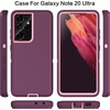 image:imageMXX Case Compatible with Galaxy S21 Ultra Case 3Layer Super Full Heavy Duty Body Bumper CoverShock ProtectionDust Proof Designed for Samsung Galaxy S21 Ultra 5G 68 Inch 2021 PlumPlum