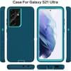 image:imageMXX Case Compatible with Galaxy S21 Ultra Case 3Layer Super Full Heavy Duty Body Bumper CoverShock ProtectionDust Proof Designed for Samsung Galaxy S21 Ultra 5G 68 Inch 2021 PlumTurquoise