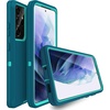 image:imageMXX Case Compatible with Galaxy S21 Ultra Case 3Layer Super Full Heavy Duty Body Bumper CoverShock ProtectionDust Proof Designed for Samsung Galaxy S21 Ultra 5G 68 Inch 2021 PlumTurquoise