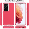 image:imageMXX Case Compatible with Galaxy S21 Ultra Case 3Layer Super Full Heavy Duty Body Bumper CoverShock ProtectionDust Proof Designed for Samsung Galaxy S21 Ultra 5G 68 Inch 2021 PlumPinkWhite