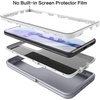 image:imageMXX Case Compatible with Galaxy S21 Ultra Case 3Layer Super Full Heavy Duty Body Bumper CoverShock ProtectionDust Proof Designed for Samsung Galaxy S21 Ultra 5G 68 Inch 2021 PlumGrayWhite