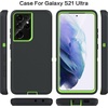 image:imageMXX Case Compatible with Galaxy S21 Ultra Case 3Layer Super Full Heavy Duty Body Bumper CoverShock ProtectionDust Proof Designed for Samsung Galaxy S21 Ultra 5G 68 Inch 2021 PlumGreenGray