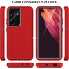 image:imageMXX Case Compatible with Galaxy S21 Ultra Case 3Layer Super Full Heavy Duty Body Bumper CoverShock ProtectionDust Proof Designed for Samsung Galaxy S21 Ultra 5G 68 Inch 2021 PlumRedGray
