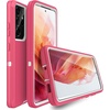 image:imageMXX Case Compatible with Galaxy S21 Ultra Case 3Layer Super Full Heavy Duty Body Bumper CoverShock ProtectionDust Proof Designed for Samsung Galaxy S21 Ultra 5G 68 Inch 2021 PlumPinkWhite