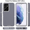 image:imageMXX Case Compatible with Galaxy S21 Ultra Case 3Layer Super Full Heavy Duty Body Bumper CoverShock ProtectionDust Proof Designed for Samsung Galaxy S21 Ultra 5G 68 Inch 2021 PlumGrayWhite