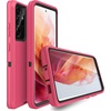 image:imageMXX Case Compatible with Galaxy S21 Ultra Case 3Layer Super Full Heavy Duty Body Bumper CoverShock ProtectionDust Proof Designed for Samsung Galaxy S21 Ultra 5G 68 Inch 2021 PlumPinkBlack