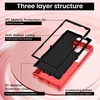 image:imageMXX Case Compatible with Samsung Galaxy s25 Ultra case 3Layer Super Full Heavy Duty Body Bumper CoverShock ProtectionDust Proof Designed for Samsung s25 Ultra Case BlackRedBlack