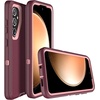 image:imageMXX Case Designed for Samsung Galaxy S24 Ultra 3Layer Super Full Heavy Duty Body Bumper CoverShock ProtectionDust Proof Designed for S24 Ultra case 5g 2024 PurplePlumPink