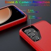 image:imageMXX Case Designed for Samsung Galaxy S24 Ultra 3Layer Super Full Heavy Duty Body Bumper CoverShock ProtectionDust Proof Designed for S24 Ultra case 5g 2024 PurpleRedBlack