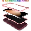 image:imageMXX Case Designed for Samsung Galaxy S24 Ultra 3Layer Super Full Heavy Duty Body Bumper CoverShock ProtectionDust Proof Designed for S24 Ultra case 5g 2024 PurplePlumPink