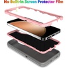 image:imageMXX Case Designed for Samsung Galaxy S24 Ultra 3Layer Super Full Heavy Duty Body Bumper CoverShock ProtectionDust Proof Designed for S24 Ultra case 5g 2024 PurpleGrayPink