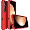 image:imageMXX Case Designed for Samsung Galaxy S24 Ultra 3Layer Super Full Heavy Duty Body Bumper CoverShock ProtectionDust Proof Designed for S24 Ultra case 5g 2024 PurpleRedBlack
