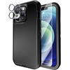 image:imageMXX Case Made for iPhone 13 Pro wTempered Glass Screen ProtectorCamera Lens Protector 3Layer Full Heavy Duty Body Bumper Cover Shockproof Protection Made for iPhone 13 Pro 61 PlumLight PinkBlack
