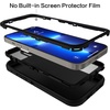 image:imageMXX Case Made for iPhone 13 Pro wTempered Glass Screen ProtectorCamera Lens Protector 3Layer Full Heavy Duty Body Bumper Cover Shockproof Protection Made for iPhone 13 Pro 61 PlumLight PinkBlack