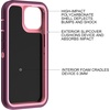 image:imageMXX Case Made for iPhone 13 Pro wTempered Glass Screen ProtectorCamera Lens Protector 3Layer Full Heavy Duty Body Bumper Cover Shockproof Protection Made for iPhone 13 Pro 61 PlumLight PinkPlumLight Pink
