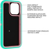 image:imageMXX Case Made for iPhone 13 Pro wTempered Glass Screen ProtectorCamera Lens Protector 3Layer Full Heavy Duty Body Bumper Cover Shockproof Protection Made for iPhone 13 Pro 61 PlumLight PinkAquaLight Pink