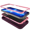 image:imageMXX Case Made for iPhone 13 Pro wTempered Glass Screen ProtectorCamera Lens Protector 3Layer Full Heavy Duty Body Bumper Cover Shockproof Protection Made for iPhone 13 Pro 61 PlumLight PinkPlumLight Pink