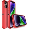image:imageMXX Case Made for iPhone 13 Pro wTempered Glass Screen ProtectorCamera Lens Protector 3Layer Full Heavy Duty Body Bumper Cover Shockproof Protection Made for iPhone 13 Pro 61 PlumLight PinkRedBlack