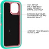 image:imageMXX Case Made for iPhone 13 Pro wTempered Glass Screen ProtectorCamera Lens Protector 3Layer Full Heavy Duty Body Bumper Cover Shockproof Protection Made for iPhone 13 Pro 61 PlumLight PinkAquaLight Pink