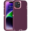 image:imageMXX Case Made for iPhone 13 Pro wTempered Glass Screen ProtectorCamera Lens Protector 3Layer Full Heavy Duty Body Bumper Cover Shockproof Protection Made for iPhone 13 Pro 61 PlumLight PinkPlumLight Pink