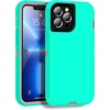 image:imageMXX Case Made for iPhone 13 Pro wTempered Glass Screen ProtectorCamera Lens Protector 3Layer Full Heavy Duty Body Bumper Cover Shockproof Protection Made for iPhone 13 Pro 61 PlumLight PinkAquaLight Pink