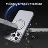 image:imageMXX Case Made for iPhone 15 Pro Max360Ring Stand Magnetic AntiFingerprint Military Drop Protection Compatible with MagSafe and Soft Edge Translucent Slim Back 15 ProMax Phone Case PinkTitanium Grey