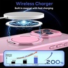 image:imageMXX Case Made for iPhone 15 Pro Max360Ring Stand Magnetic AntiFingerprint Military Drop Protection Compatible with MagSafe and Soft Edge Translucent Slim Back 15 ProMax Phone Case PinkPink