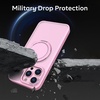 image:imageMXX Case Made for iPhone 15 Pro Max360Ring Stand Magnetic AntiFingerprint Military Drop Protection Compatible with MagSafe and Soft Edge Translucent Slim Back 15 ProMax Phone Case PinkPink