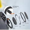 image:imageMXX Case Made for iPhone 15 Pro Max360Ring Stand Magnetic AntiFingerprint Military Drop Protection Compatible with MagSafe and Soft Edge Translucent Slim Back 15 ProMax Phone Case BlackBlack