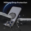 image:imageMXX Case Made for iPhone 15 Pro Max360Ring Stand Magnetic AntiFingerprint Military Drop Protection Compatible with MagSafe and Soft Edge Translucent Slim Back 15 ProMax Phone Case BlackBlack