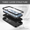 image:imageMXX Case for iPhone 16e amp iPhone 17e 3Layer Heavy Duty Protective Cover Compatible with MagSafe Shockproof Dustproof Drop Resistant Phone Case TurquoiseTeal BlueBlack