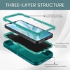 image:imageMXX Case for iPhone 16e amp iPhone 17e 3Layer Heavy Duty Protective Cover Compatible with MagSafe Shockproof Dustproof Drop Resistant Phone Case TurquoiseTeal BlueTurquoise