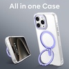 image:imageMXX Case made for iPhone 15 Pro Max360Ring Stand Magnetic AntiFingerprint Military Drop Protection Compatible with MagSafe and Soft Edge Translucent Slim Back 15 ProMax Phone CaseClearpurpleClearpurple