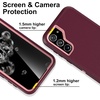 image:imageMXX Compatible with Samsung Galaxy S23 Ultra Case 3Layer Super Protective Full Heavy Duty Tough Rugged Bumper Cover Shock amp Dust Proof Made for Galaxy s23 Ultra Phone Case 68 BlackPlum