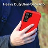image:imageMXX Compatible with Samsung Galaxy S23 Ultra Case 3Layer Super Protective Full Heavy Duty Tough Rugged Bumper Cover Shock amp Dust Proof Made for Galaxy s23 Ultra Phone Case 68 BlackRedBlack