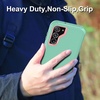 image:imageMXX Compatible with Samsung Galaxy S23 Ultra Case 3Layer Super Protective Full Heavy Duty Tough Rugged Bumper Cover Shock amp Dust Proof Made for Galaxy s23 Ultra Phone Case 68 BlackAquaLight Pink
