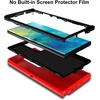 image:imageMXX Compatible with Samsung Galaxy S23 Ultra Case 3Layer Super Protective Full Heavy Duty Tough Rugged Bumper Cover Shock amp Dust Proof Made for Galaxy s23 Ultra Phone Case 68 BlackRedBlack