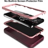 image:imageMXX Compatible with Samsung Galaxy S23 Ultra Case 3Layer Super Protective Full Heavy Duty Tough Rugged Bumper Cover Shock amp Dust Proof Made for Galaxy s23 Ultra Phone Case 68 BlackPlum
