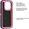 image:imageMXX Heavy Duty Made for iPhone 14 Case with Tempered Glass Screen Camera Lens Protector 3Layer Full Body Protection Shockproof Dustproof Cover for 14 Phone Case 61 RedBlackPlumLight Pink