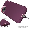 image:imageMXX Heavy Duty Made for iPhone 14 Case with Tempered Glass Screen Camera Lens Protector 3Layer Full Body Protection Shockproof Dustproof Cover for 14 Phone Case 61 RedBlackPlumLight Pink