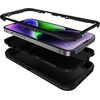 image:imageMXX Heavy Duty Made for iPhone 14 Case with Tempered Glass Screen Camera Lens Protector 3Layer Full Body Protection Shockproof Dustproof Cover for 14 Phone Case 61 RedBlackBlack