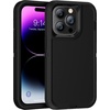 image:imageMXX Heavy Duty Made for iPhone 14 Case with Tempered Glass Screen Camera Lens Protector 3Layer Full Body Protection Shockproof Dustproof Cover for 14 Phone Case 61 RedBlackBlack