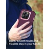 image:imageMXX Heavy Duty Made for iPhone 14 Case with Tempered Glass Screen Camera Lens Protector 3Layer Full Body Protection Shockproof Dustproof Cover for 14 Phone Case 61 RedBlackPlumLight Pink