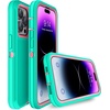 image:imageMXX Heavy Duty Made for iPhone 14 Case with Tempered Glass Screen Camera Lens Protector 3Layer Full Body Protection Shockproof Dustproof Cover for 14 Phone Case 61 RedBlackAquaLight Pink