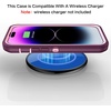 image:imageMXX Heavy Duty Made for iPhone 14 Case with Tempered Glass Screen Camera Lens Protector 3Layer Full Body Protection Shockproof Dustproof Cover for 14 Phone Case 61 RedBlackPlumLight Pink
