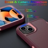 image:imageMXX Heavy Duty Made for iPhone 15 pro Case with Tempered Glass Screen Camera Lens Protector 3Layer Full Body Protection Shockproof Dustproof Cover for 15 pro Phone Case 61 AquaLight PinkPlumLight Pink