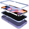 image:imageMXX Heavy Duty Made for iPhone 15 pro Case with Tempered Glass Screen Camera Lens Protector 3Layer Full Body Protection Shockproof Dustproof Cover for 15 pro Phone Case 61 AquaLight PinkLight Purple