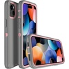 image:imageMXX Heavy Duty Made for iPhone 15 pro Case with Tempered Glass Screen Camera Lens Protector 3Layer Full Body Protection Shockproof Dustproof Cover for 15 pro Phone Case 61 AquaLight PinkGrayLight Pink
