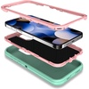 image:imageMXX Heavy Duty Made for iPhone 15 pro Case with Tempered Glass Screen Camera Lens Protector 3Layer Full Body Protection Shockproof Dustproof Cover for 15 pro Phone Case 61 AquaLight PinkAquaLight Pink